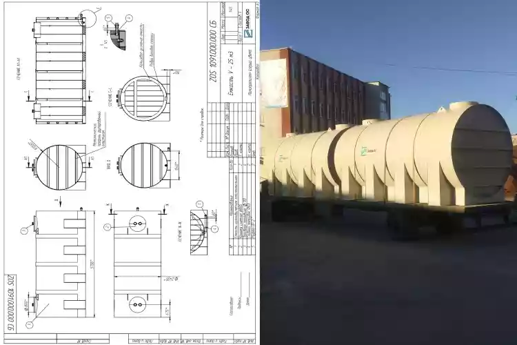 Горизонтальные резервуары для соляной кислоты